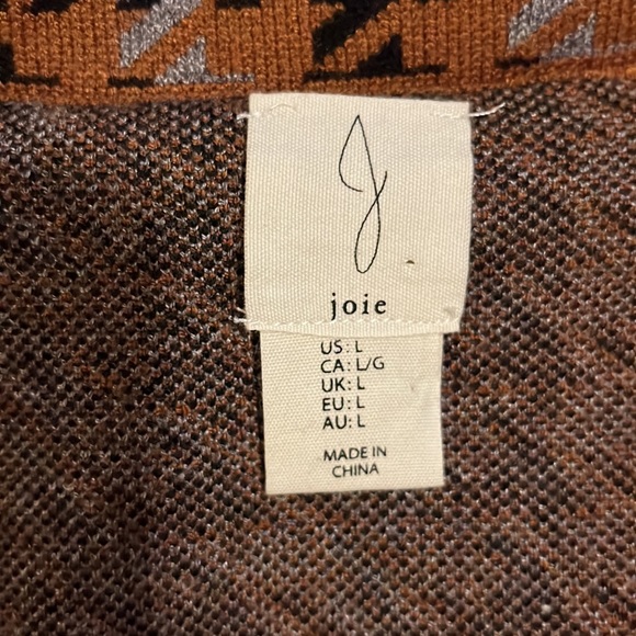 Joie Womens Blazer Houndstooth Knit Jacket Double Breasted - Picture 5 of 7